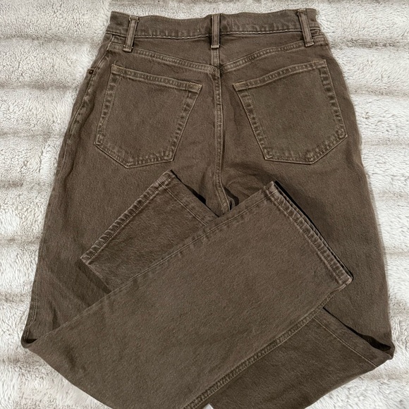 Abercrombie & Fitch 90s Straight Ultra High Rise Brown Denim Jeans Womens 28 6s - Picture 5 of 7